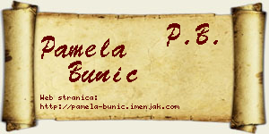 Pamela Bunić vizit kartica